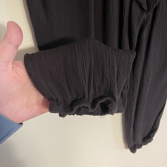 ett:twa Anthropologie Sz S Gauze Boho High Rise Pull On Sulawesi Smocked Joggers - Picture 4 of 12